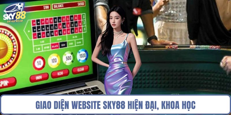 Giao diện website Sky88 hiện đại, khoa học