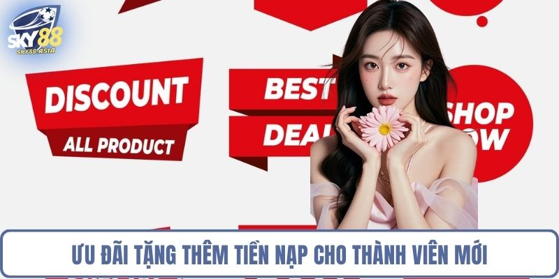 Ưu đãi tặng thêm tiền nạp cho thành viên mới